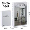 Libros decorativos ingleses minimalistas nórdicos, libros para decorar estanterías de oficinas de venta de casas modelo estilo crema, accesorios de decoración suave para el hogar imitación