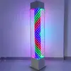 Luz Rotatoria de Peluquería para Suelo Caja de Luz para Salón de Belleza Letrero Luminoso para Barbería Vidrio Templado LED Exterior Publicidad Luces de Colores