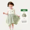 Ropa para Niños Tongbei 2026 Verano Nuevo Vestido para Niñas Estilo Jiangnan Suave y Elegante Fresco Sin Mangas Vestido Chaleco