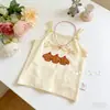 Ropa Infantil Coreana 2026 Verano Nuevo Estilo Coreano Niñas Pequeñas y Bebés Color Caramelo Dibujos Animados Linda Dulce Tirantes