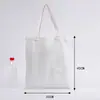 Bolsa de lona em branco para atacado transfronteiriço da Amazon, logotipo imprimível para publicidade, bolsa de algodão para carregar na mão DIY, pintada à mão