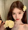 Pin para el Cabello de Flor Rosa Pura, Deseable y Etéreo, con Borlas Florales Frescas, Nuevo Accesorio para el Cabello Elegante Estilo Chino Hanfu