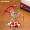Libro Rojo Creativo Mismo Estilo Colgante de Manzana Mordida de Corazón Decoración de Bolso Llavero Regalo de Pareja para Mejor Amigo