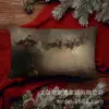 Exportación Transfronteriza Especializada en Escena de Nieve Navideña Patrón de Cascanueces Impreso Decoración del Hogar 50*30 Funda de Cojín Lumbar