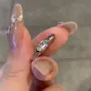Anillo Flotante con Forma de Ojo de Zirconia de Lujo Diario Versátil Diamante Marquise para Mujer Anillo de Moda con Diseño de Ángel Marquise
