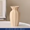 Jarrón de Cerámica con Costillas de Melón Estilo Nórdico Adorno Sala de Estar Escritorio Arreglo Floral Soporte para Flores Secas Decoración Simple para el Hogar Estilo ins