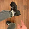 Zapatos de cuero negros para mujer con tacón grueso y suela gruesa estilo universitario, nuevos de otoño 2026, mocasines japoneses JK versátiles de punta redonda
