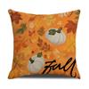 2024 Nueva Funda de Cojín de Calabaza de Otoño Poliéster Estampado Cojín Decoración Ambiente de Acción de Gracias Cojín de Sofá Al por Mayor