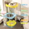 Marco de escalada para gatos al por mayor, Estante para gatos, Esterilla de ratán, Casa para gatos, Árbol para gatos, Tablero rascador para gatos de sisal resistente a los arañazos, Juguete de casa para gatos tipo cápsula espacial