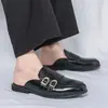 Zapato Mocasín Muller de Media Tira para Hombre 2026 Verano Nuevo Estilo Británico Slip-On Zapatos Perezosos Sin Tacón