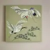Pintura de Tulipán y Mariposa Estilo Chino Pintura Decorativa para Sala de Estar Pintura Tradicional Estilo Japonés Pintura Colgante Pared de Fondo de Sofá Regalo de Inauguración de Casa Mural