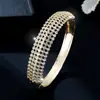 Pulseras de Diseño Transfronterizo Europeas y Americanas con Circonita Sintética Microincrustada, Estilo Moderno y Audaz, Joyería de Oriente Medio para Mujer al por Mayor