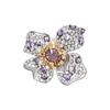Broche Barroco Retro Flor de Cuatro Hojas Morado de Alta Gama Exquisito Broche de Flor Accesorios para Abrigo de Traje Aprobación Directa