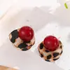 Pendientes Ojo de Tigre Maillard con Estampado de Leopardo Retro, Pendientes Femeninos y Únicos, Diseño Exagerado de Nicho, Pendientes de Alta Gama