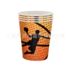 Festa Esportiva de Basquete Nova Transfronteiriça - Pratos de Papel, Toalhas de Mesa, Suprimentos de Decoração, Conjunto de Louças para Festa de Aniversário com Tema Esportivo