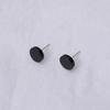 Aretes Negros Brillantes para Hombre, Modernos, Sencillos, Versátiles, Clásicos, a la Moda, Aretes de Estilo Unisex, Accesorios Personalizados de Nicho para Mujer