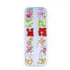 Decorações para Unhas Conjunto de 12 Compartimentos com Formatos Realistas de Frutas e Corações, Decorações Populares de Morango com Gradiente Dopamina para Unhas de Primavera/Verão