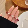 Pulsera Vintage Estilo Chino de 6 mm de Cinabrio para Mujer, Pulsera Sencilla con Cuenta de Loto, Regalo de Cumpleaños para Mejores Amigas y Hermanas