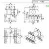 Esqueleto de transformador ER39 Esqueleto de potência de alta frequência ER39 Esqueleto de bobina de transformador horizontal de slot único 8+8 ER39