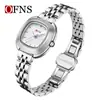 Reloj de Cuarzo OFNS Transfronterizo Más Vendido Fritillaria Simple Placa Cuadrada Pequeña Reloj para Mujer Pequeño Impermeable Reloj para Estudiante Mujer