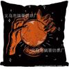 Funda de almohada de Halloween transfronteriza 2024, nueva, con diseño de gato negro y murciélago, estilo granja, para sala de estar, sofá, venta directa de fábrica.