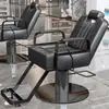 Silla de Barbería de Moda Famosa en Internet, Silla Específica para Cortes de Cabello en Salón, Asiento Reclinable y Ajustable para Peluquería, Permanente y Teñido