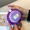 Porta-moedas Desenho Animado Fofo Chapéu de Pescador Popular Bolsa de Rede Dopamina Mini Bolsa Tendência para Chave Fone de Ouvido