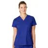 Ropa Superior de Manga Corta de Secado Rápido Transpirable para Lavar a Mano Estilo Europeo y Americano Ropa de Trabajo para Salón de Belleza de Alta Calidad Ropa de Laboratorio Transfronteriza Top
