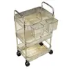 Carrinho Pequeno de Acrílico Transparente Rack de Armazenamento Prateleira Móvel Multicamadas para Lanches de Cabeceira Cosméticos Armazenamento Capacidade Aumentada