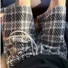 Pantalones Cortos de Punto a Cuadros Estilo Chanel para Hombre, Verano Finos Retro Americano de Cinco Puntos, Shorts de Playa, Pantalones Deportivos de Longitud Media