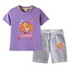 Traje de verano para niñas Wangwang ropa de verano para niños 2023 nuevo bebé algodón manga corta pantalones cortos traje de dos piezas de verano