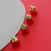 Colgante de ágata roja caqui gota pequeña deslizamiento sur caqui rojo pequeño deslizamiento collar pulsera accesorios de joyería diy colgante