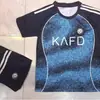 25-26 Riad Visitante Azul Real No. 7 Uniforme de Fútbol Uniforme de Equipo Infantil Jersey Dos Barras Impresión Digital Talla 14-30