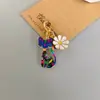 Explosiones Transfronterizas Aleación de Cara Brillante Colgante de Zorro Gato Llavero Colgante para Bolsa Colgante de Memoria USB Llavero para Dama