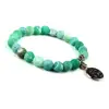 Pulseira de Pedra Vulcânica Moda Transfronteiriça Europeia e Americana Pulseira com Pingente de Estrela do Mar Pedra Natural Onda Lótus Yoga Amazônia