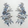 Novos adesivos de tecido grandes bordados com lantejoulas, flores decorativas, moda, vestido de noiva, tecido da moda, bordado étnico, feito à mão, DIY