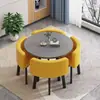 Conjunto Simples de Mesa e Cadeiras para Negócios de Escritório, Mesa Criativa de Recepção para Loja de Chá com Leite, Pequena Mesa Redonda para Recepção de Lazer, Mesa de Jantar