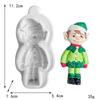 Festival de Navidad Papá Noel alce elfo niños muñeco de nieve modelado molde de silicona horneado DIY pastel