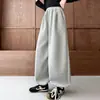 Pantalones para Niñas 2026 Otoño Nuevo Estilo Niños Medianos y Grandes Pantalones de Pierna Ancha de Lunares Pantalones Deportivos Casuales Pantalones de Chándal para Estudiantes