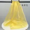 Preço por metro pérola piscante luz brilhante organza de cristal tecido de malha rígida para modelagem tecido para roupas de casamento