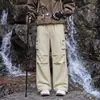 Novas calças casuais largas de outono em tecido para homens, calças de trabalho, calças para trilha ao ar livre, calças de montanhismo masculinas, calças esportivas, calças compridas masculinas