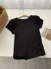 Camiseta de Manga Corta Ajustada con Cuello Redondo de Color Sólido de Seda Tencel para Mujer, Nuevo Estilo de Verano con Línea de Costura en la Espalda