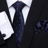 Spot de alta qualidade de poliéster gravata de seda dos homens flor de caju padrinho homem Casamento gravata bolso conjunto Jacquard