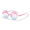 Gafas de sol de encaje con forma de diamante de colores de caramelo para niños, estilo coreano de bebé, gafas de sol con visera de dibujos animados