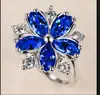 Joyería transfronteriza moda personalidad cobre incrustado circón anillo de flor Europa y Estados Unidos accesorios de moda creativos al por mayor