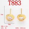 Pendientes de Cobre Puro de Venta Caliente Transfronteriza al por Mayor Mini Exquisitos Copo de Nieve Trébol de Cuatro Hojas Creativo con Incrustaciones de Diamante Material Versátil para Pendientes