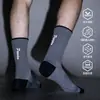 Calcetines de Ciclismo para Mujer de Alta Elasticidad, Transpirables y Amortiguadores, Calcetines Deportivos de Fitness Profesionales con Rizo, Calcetines de Media Caña Reflectantes para Ciclismo Nocturno para Hombre