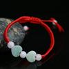 Pulsera de cuerda roja de jade pulsera cuerda tejida a mano puesto de venta al por mayor producto de Yiwu pequeño bienestar