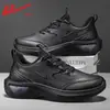Sapatos Masculinos de Puxar 2026 Nova Coleção Primavera/Verão Versáteis Casuais Sapatos Masculinos de Couro Impermeáveis Tênis de Corrida Calçados Esportivos para Homens