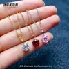 Collar Colgante Personalizable de Acero Titanio Color Seis Garras Circonita Cúbica para Mujer Estilo Vacaciones Dopamina Accesorios de Cadena para Clavícula